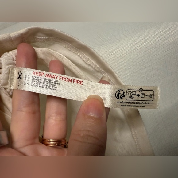 Free People Movement Ivory White Short Sleeve Crop Top - Picture 5 of 7